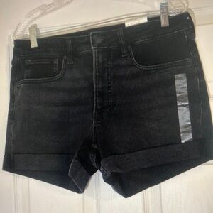 Stylish Black Denim Women's Shorts